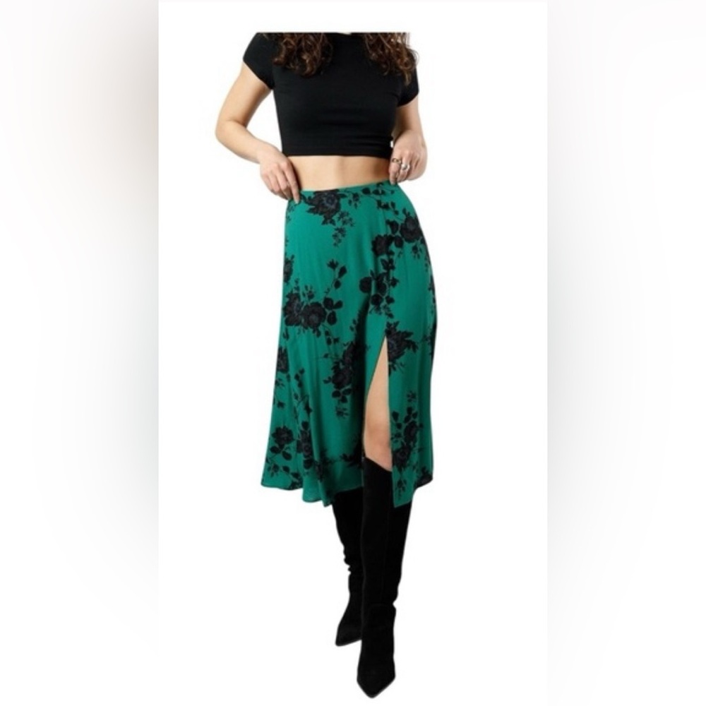 NWT Band of The Free Floral Green Skirt - Picture 2 of 6